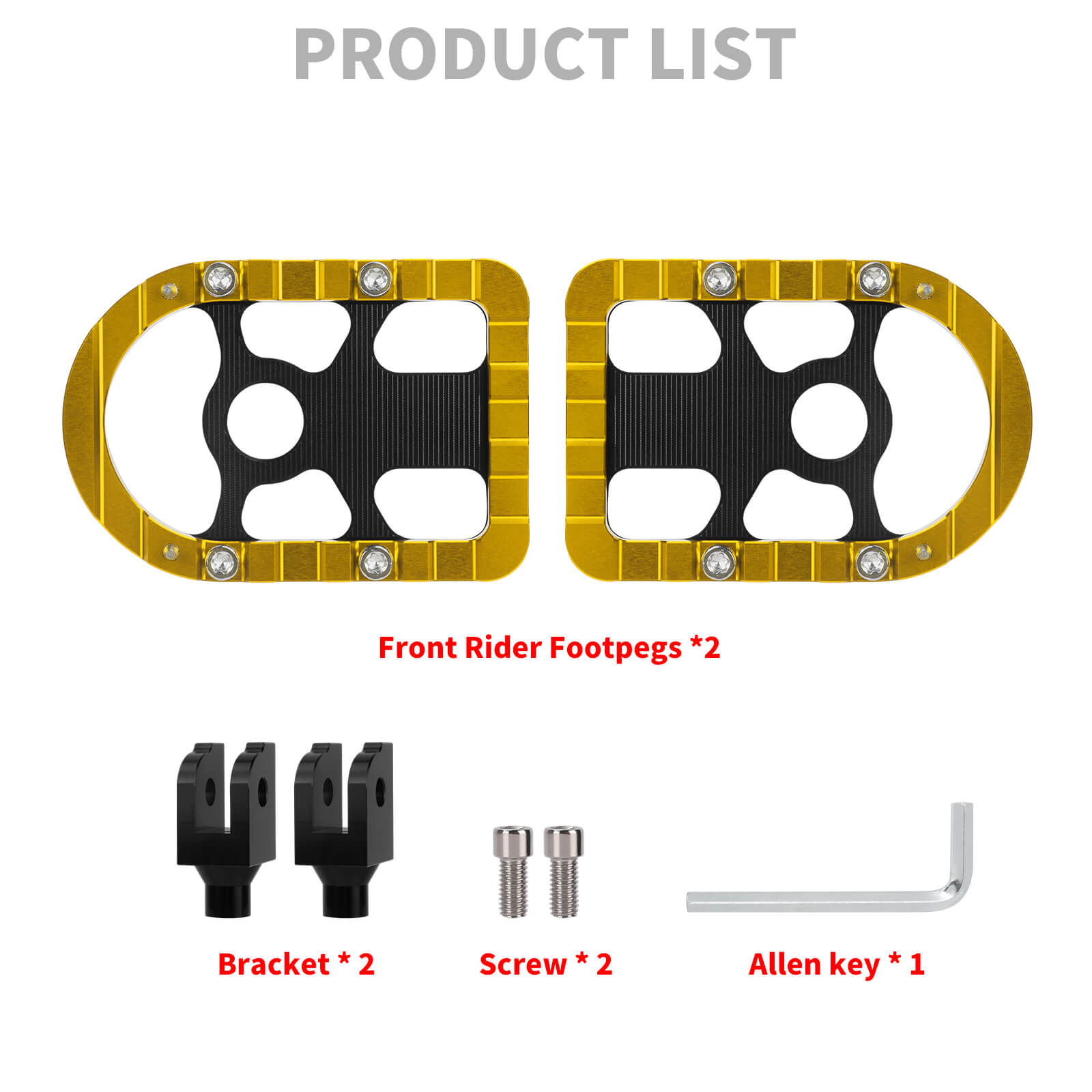 PE17904 HCmotorku Yellow Rider Footpegs Footboards for Harley Softail ’18-up  product list