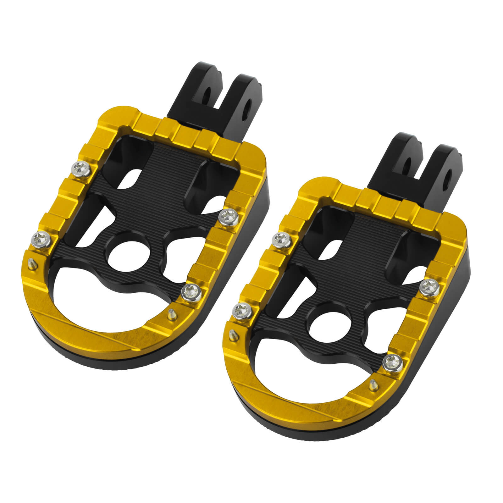 PE17904 HCmotorku Yellow Rider Footpegs Footboards for Harley Softail Breakout Low Rider Street Bob ’18-up 