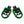 PE17905 HCmotorku Green Footpegs Footboards for Harley Softail Breakout Low Rider