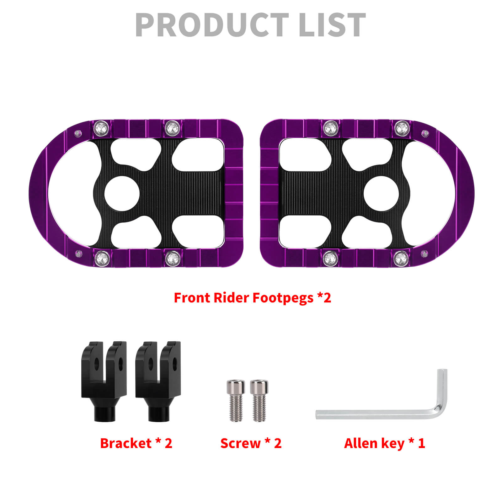 PE17906 HCmotorku Purple Rider Footpegs Footboards for Harley Softail Breakout Low Rider Street Bob ’18-up  product list