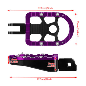 PE17906 HCmotorku Purple Footpegs Footboards for Harley Softail Breakout Low Rider Street Bob ’18-up size