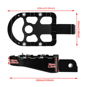 PE18001 HCmotorku Black Rider Footpegs Footboards for Harley Softail Breakout Low Rider Street Bob ’18-up Livewire ‘20-Up Size