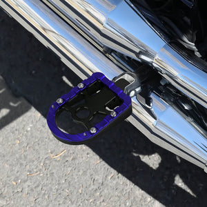 PE018003 hcmotorku highway Passenger Foot Pegs Blue Pedals for harley