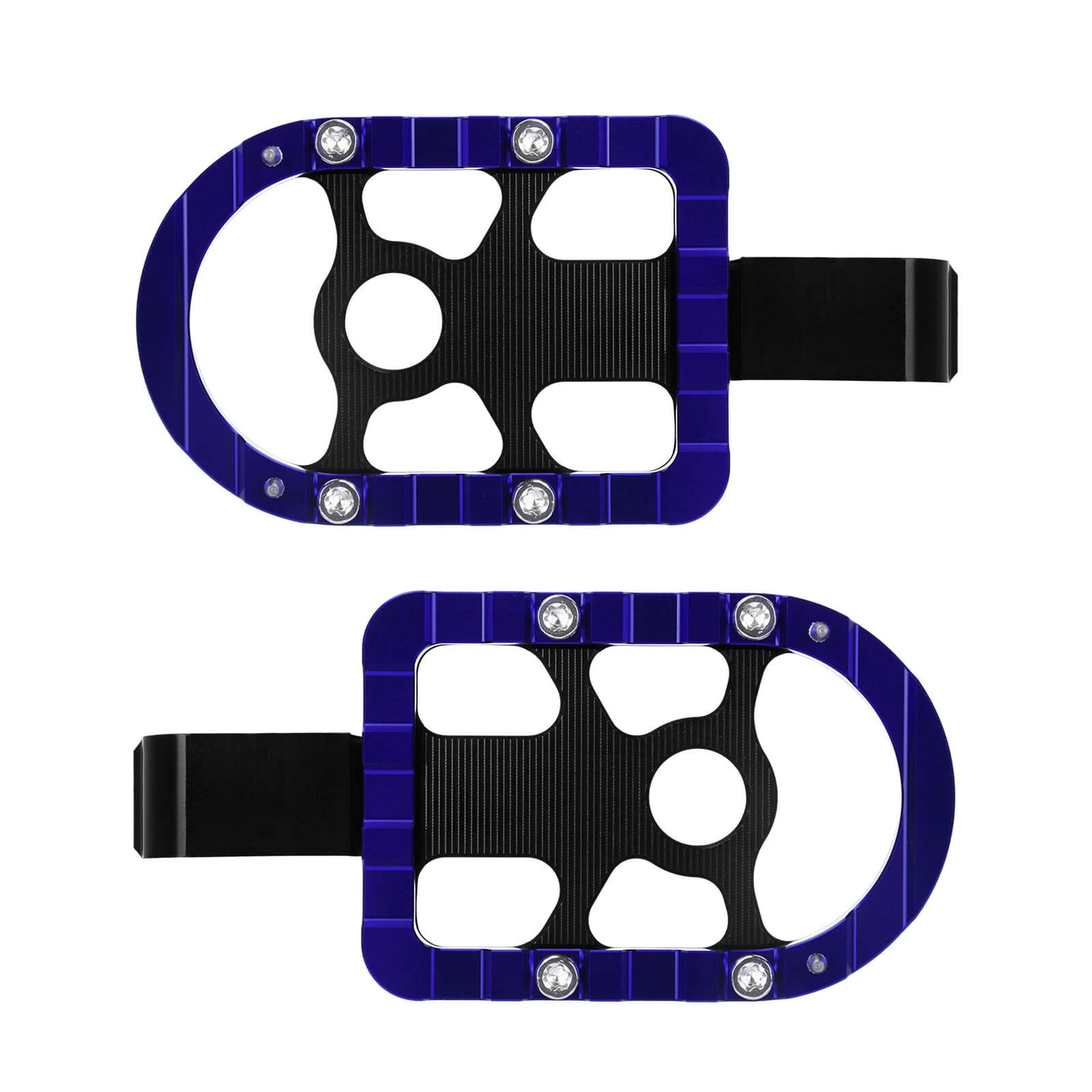 PE018003 hcmotorku highway Passenger Foot Pegs Blue Pedals for harley softail