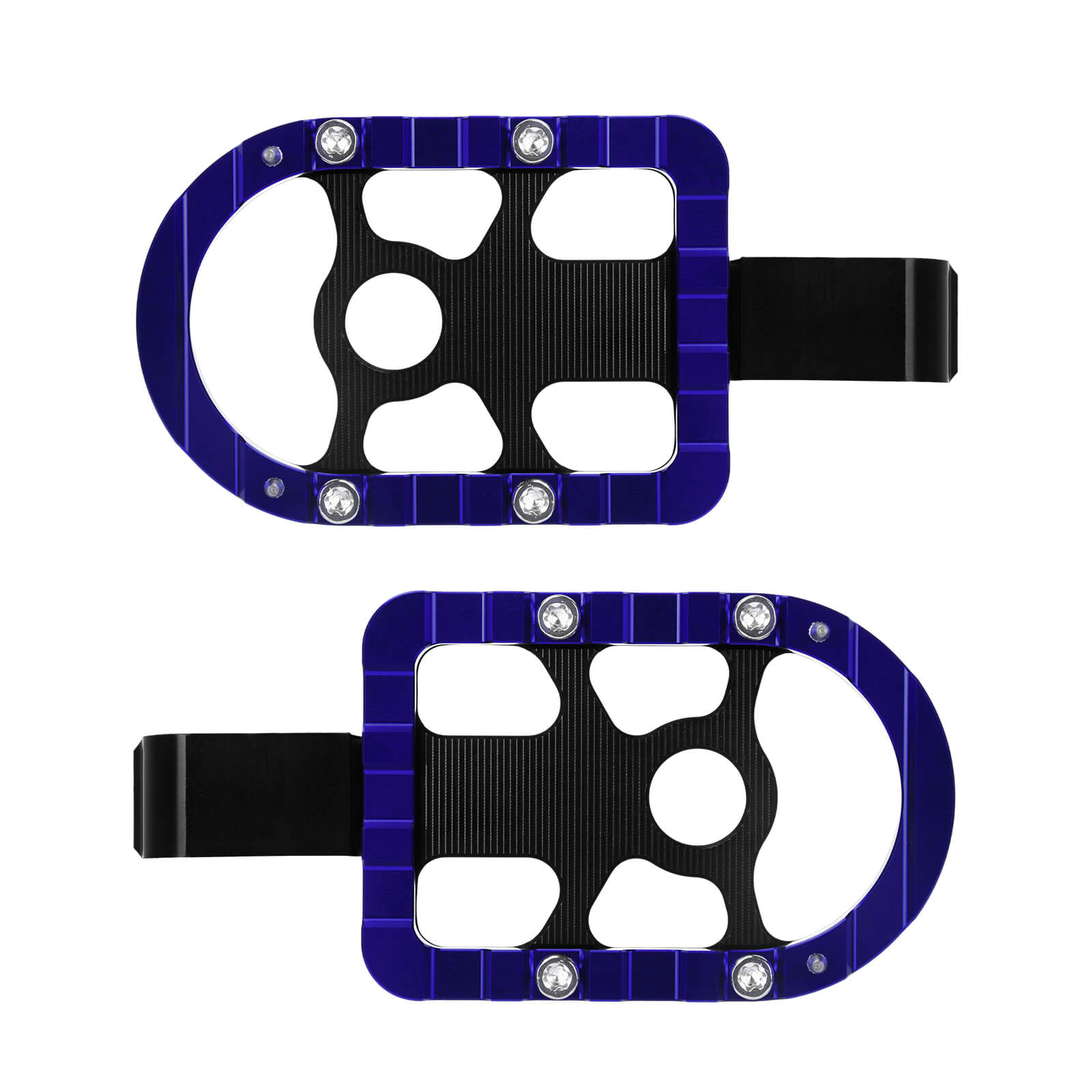 PE018003 hcmotorku highway Passenger Foot Pegs Blue Pedals for harley softail