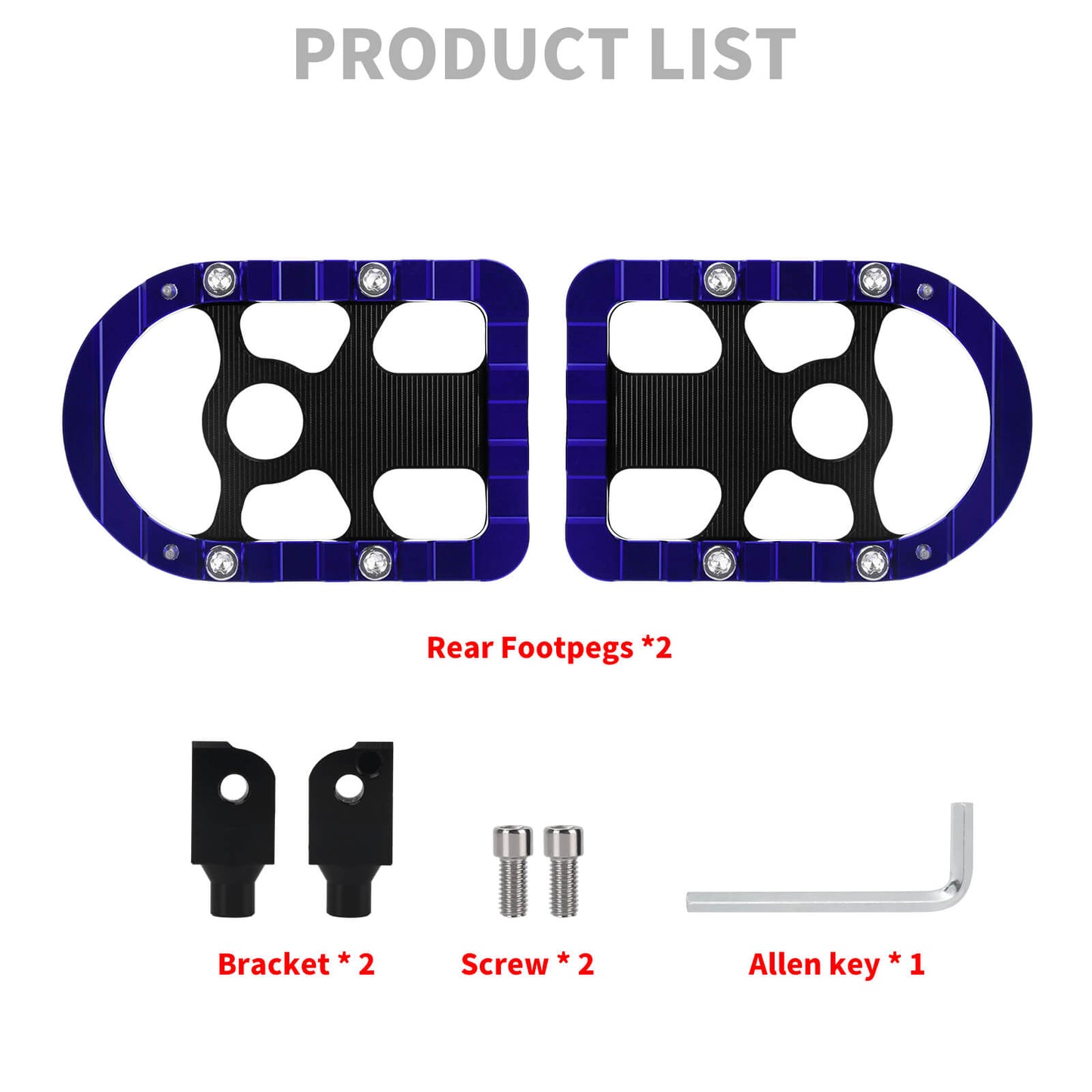 PE018003 hcmotorku motorcycle highway Passenger Foot Pegs Blue Pedals for harley softail - product list