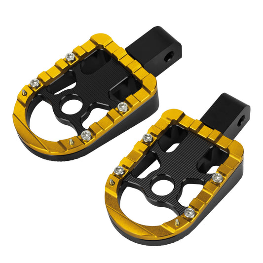 PE018004 hcmotorku Passenger Foot Pegs Yellow Pedals 