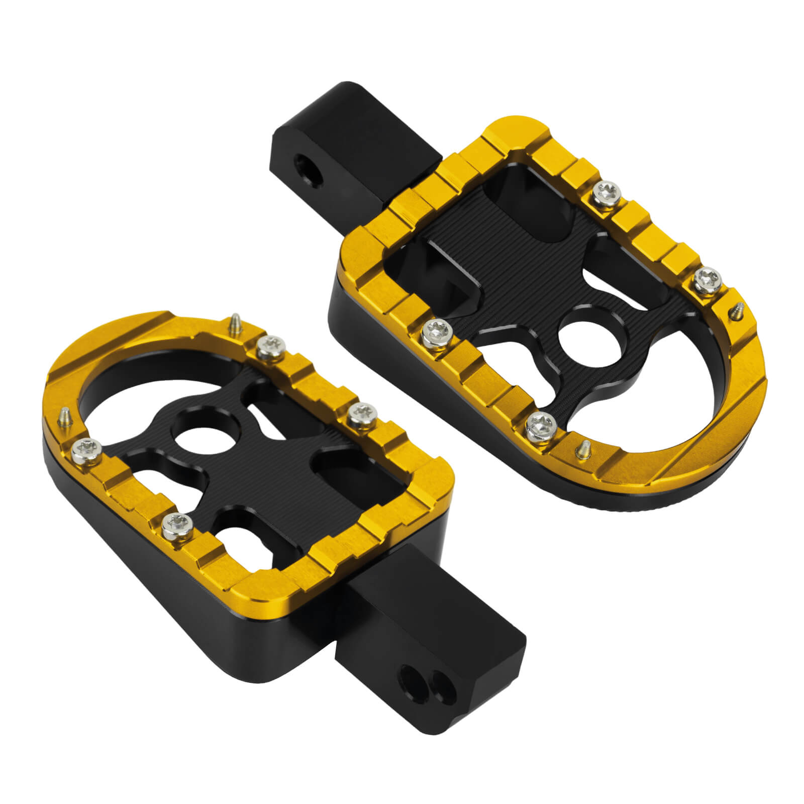 PE018004 hcmotorku Passenger Foot Pegs Yellow Pedals for harley