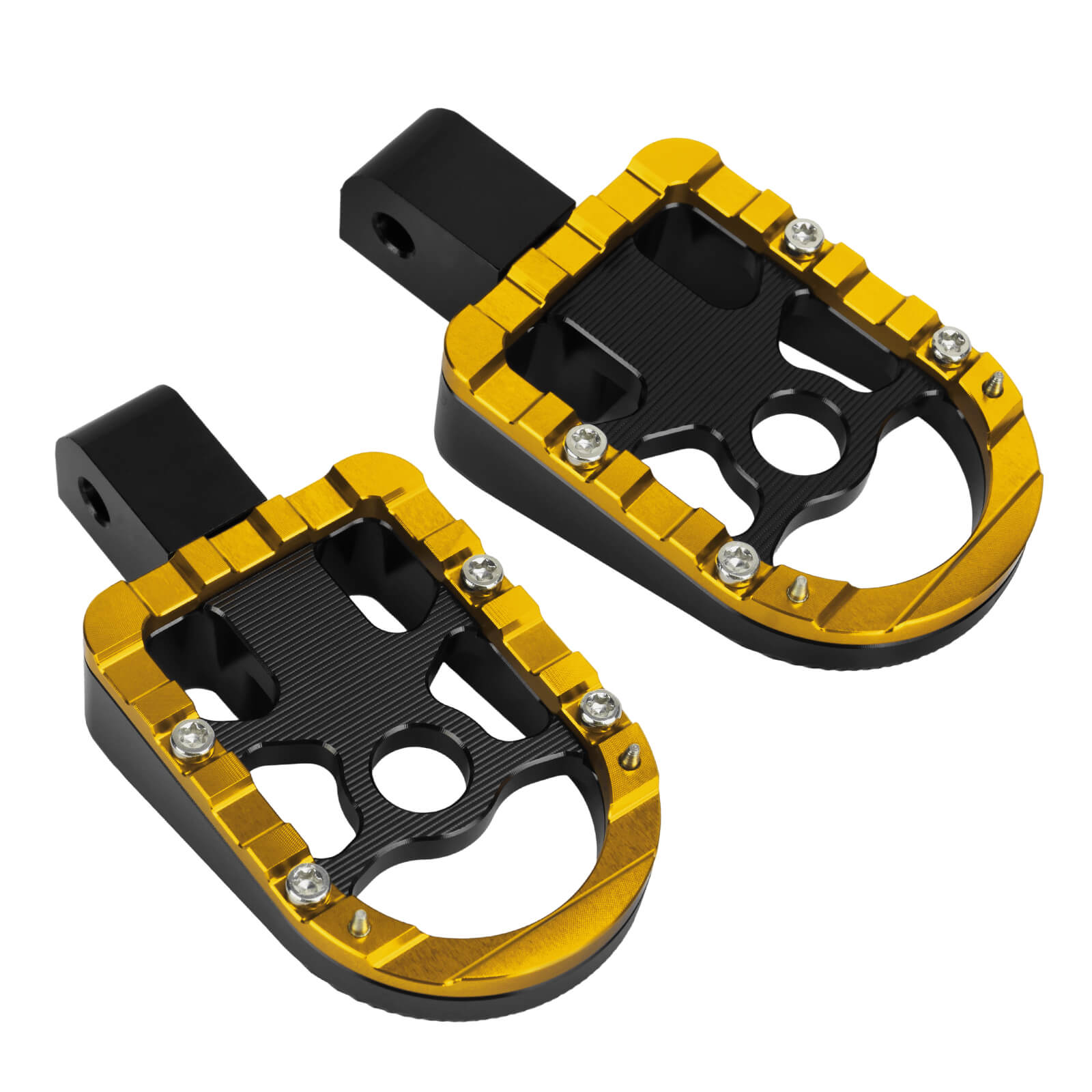 PE018004 hcmotorku motorcycle Passenger Foot Pegs Yellow Pedals for harley softail