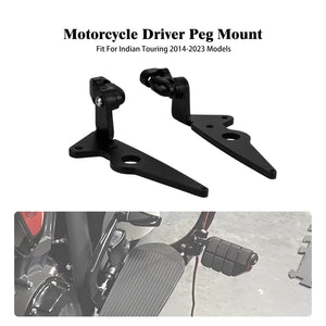 PE018301_HCmotorku_Black Highway Peg Mounts Brackets for Indian Chief Pursuit Chieftain ‘14-’23