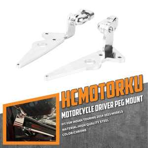 PE018302_HCmotorku_Chrome Highway Peg Mounts Brackets for Indian Chief Pursuit Chieftain ‘14-’23