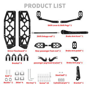 PE018401 HCmotorku Black Break Levers Footboards for Harley Touring ’14-up  Product List