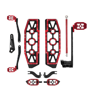PE018402 HCmotorku Red Break Levers Footboards for Harley Touring and Trike ’14-up 