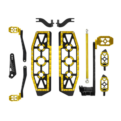 PE018403 HCmotorku Gold Break Levers Footboards for Harley Touring ’14-up 