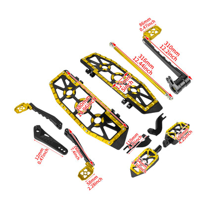 PE018403 HCmotorku Gold Break Levers Footboards for Harley Touring ’14-up  Size