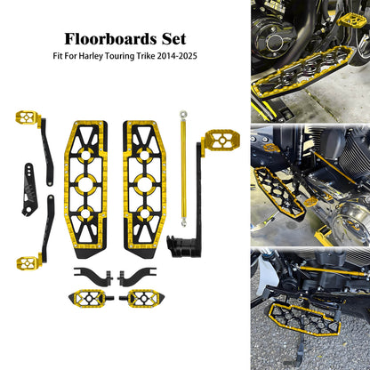 PE018403 HCmotorku Gold Break Levers Footboards for Harley Touring ’14-up  Detail