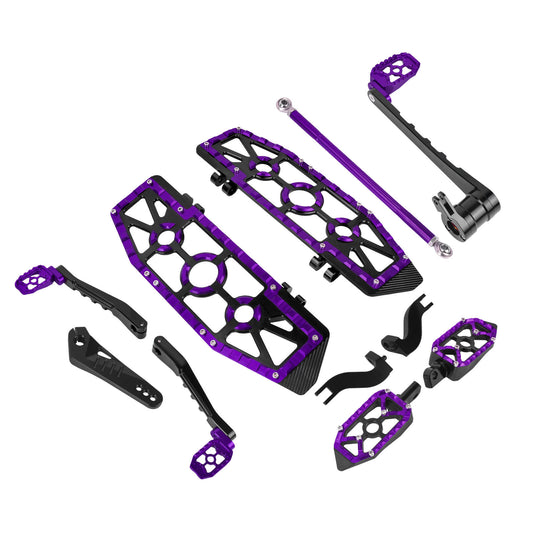 PE018404 HCmotorku Purple Break Levers Footboards for Harley Touring ’14-up 