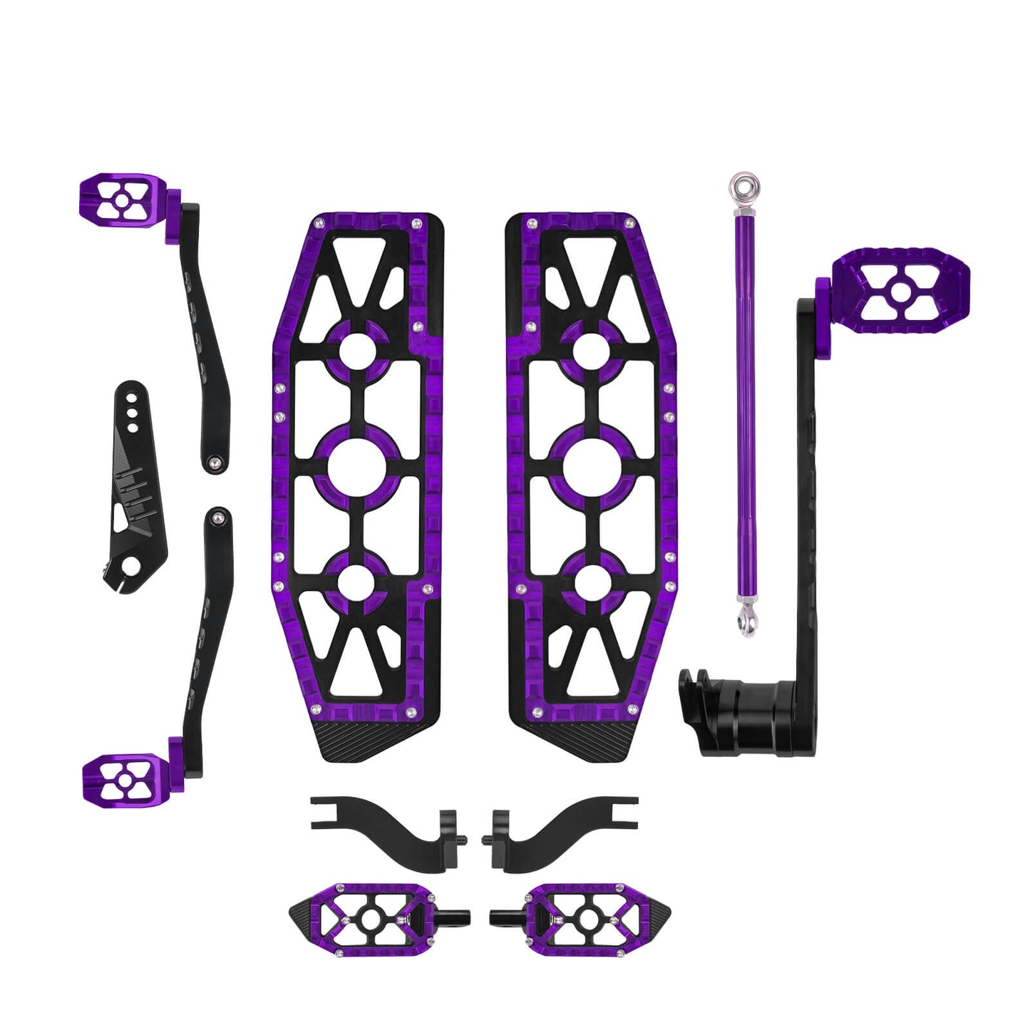 PE018404 HCmotorku Purple Break Levers Footboards for Harley Touring and Trike ’14-up 