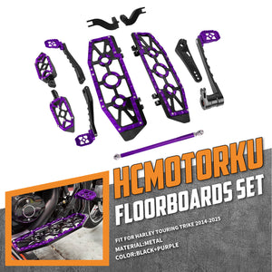PE018404 HCmotorku Purple Break Levers Footboards for Harley Touring ’14-up 