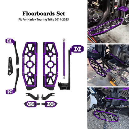 PE018404 HCmotorku Purple Break Levers Footboards for Harley Touring and Trike ’14-up 
