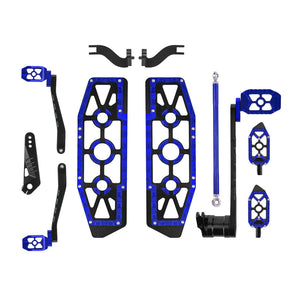 PE018405_HCmotorku_All-In-One Aluminum Blue Floorboard Kit For Harley Touring & Trike '14-'25