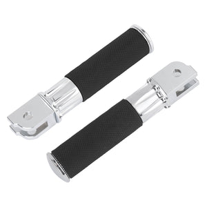 PE018502_HCmotorku_Black CNC Front Rider Footpegs for Harley Softail Street Bob Low Rider Breakout
