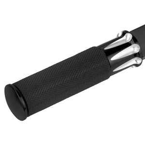 PE018601_HCmotorku_Black Custom Knurled Aluminum Rear Passenger Footpegs for Harley Softail '18-Up