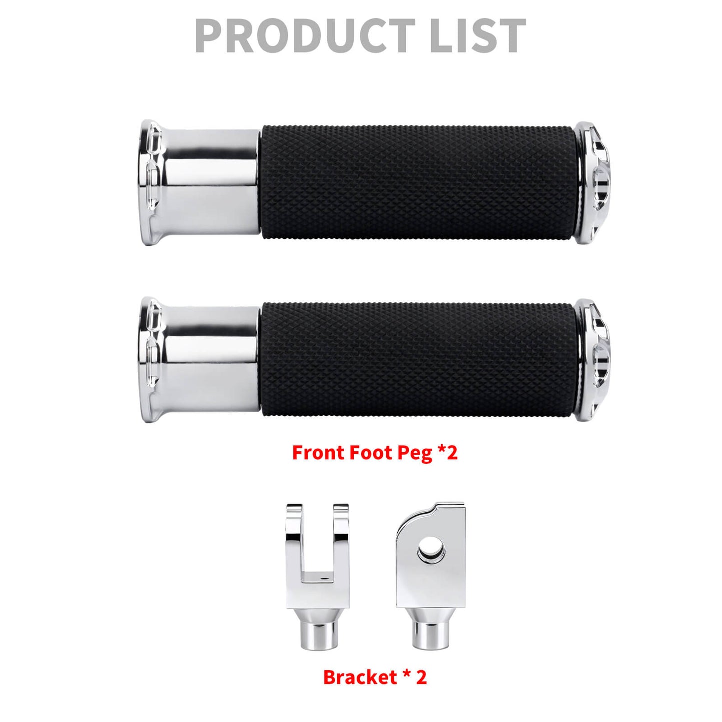 PE018702 HCmotorku Chrome Footpegs for Harley Softail  ’18-up Product List