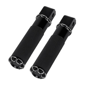 PE018801 HCmotorku Black Passenger Footpegs for Harley Softail 2018+ & LiveWire