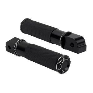 PE018801 HCmotorku Black Passenger Footpegs for Harley Softail 2018+ & LiveWire