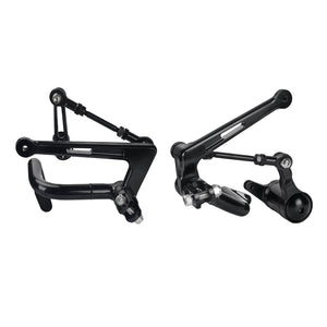 PE0018901 HCmotorku CNC Mid Control Kit Footpegs Brake Lever Shift Lever Set-Black for Harley Touring Glide Street Glide Electra Glide Road King ‘09-’25