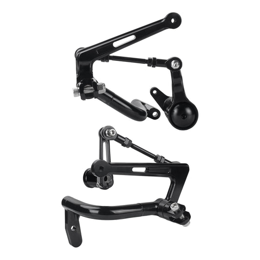 PE0018901 HCmotorku CNC Mid Control Kit Footpegs Brake Lever Shift Lever Set-Black for Harley Touring Glide Street Glide Electra Glide Road King ‘09-’25