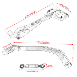PE019001 HCmotorku Anodized Red Mid Foot Control Set with Linkage for Harley softail st - size
