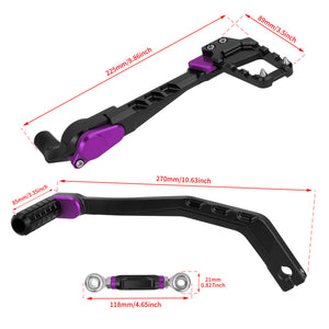 PE019004 HCmotorku Anodized Purple Mid Foot Control Set with Linkage for Harley Size