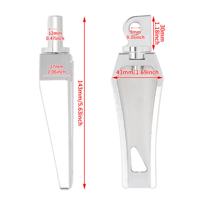 PE017202 HCmotorku Chrome Motorcycle Footpegs Footboards for Harley Softail Touring Electra Glide Road Glide Road King Size