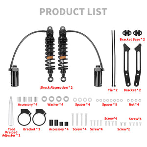 SU000101_HCmotorku_Black Remote Adjustable Reservoir Rear Shcoks Absorber Suspension For Harley Touring ‘14-’25 Product List