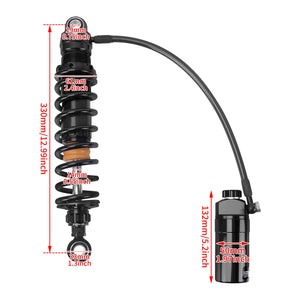SU000101_HCmotorku_Black Remote Adjustable Reservoir Rear Shcoks Absorber Suspension For Harley Touring ‘14-’25