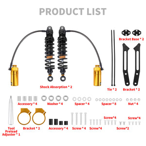 SU000102_HCmotorku_Gold Remote Adjustable Reservoir Rear Shcoks Absorber Suspension For Harley Touring ‘14-’25 Road Glide Road King Street Glide Product List