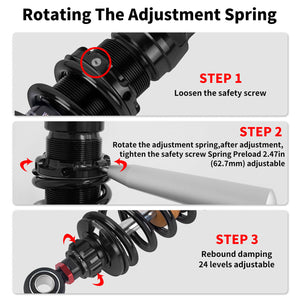 SU000103_HCmotorku_Red Remote Adjustable Reservoir Rear Shcoks Absorber Suspension For Harley Touring ‘14-’25 Road Glide Road King Street Glide Instruction