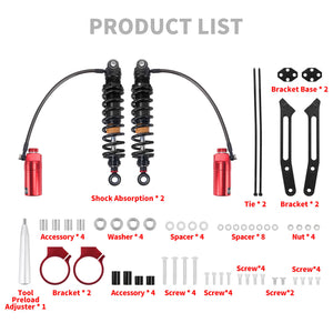 SU000103_HCmotorku_Red Remote Adjustable Reservoir Rear Shcoks Absorber Suspension For Harley Touring ‘14-’25 Road Glide Road King Street Glide Product List