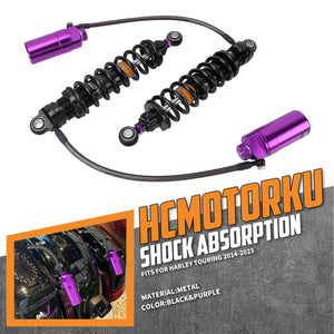 SU000104_HCmotorku_Purple Remote Adjustable Reservoir Rear Shcoks Absorber Suspension For Harley Touring ‘14-’25 Road Glide Road King Street Glide