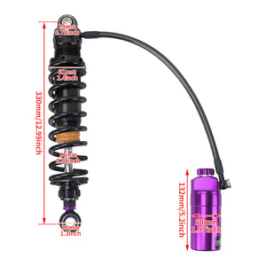 SU000104_HCmotorku_Purple Remote Adjustable Reservoir Rear Shcoks Absorber Suspension For Harley Touring ‘14-’25 Road Glide Road King Street Glide Size