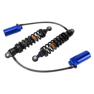 SU000105_HCmotorku_Blue Remote Adjustable Reservoir Rear Shcoks Absorber Suspension For Harley Touring ‘14-’25 Road Glide Road King Street Glide