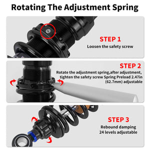 SU000105_HCmotorku_Blue Remote Adjustable Reservoir Rear Shcoks Absorber Suspension For Harley Touring ‘14-’25 Road Glide Road King Street Glide Instruction