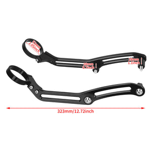 SU0003101 HCmotorku CNC Aluminum Remote Reservoir Shocks Bracket Mounting Clamps-Balck for Harley Touring ‘14-’24 Street Glide Road Glide Road King Electra Glide Size
