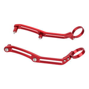 SU0003102 HCmotorku CNC Aluminum Remote Reservoir Shocks Bracket Mounting Clamps-Red for Harley Touring ‘14-’24 Street Glide Road Glide Road King Electra Glide Detail