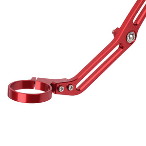 SU0003102 HCmotorku CNC Aluminum Remote Reservoir Shocks Bracket Mounting Clamps-Red for Harley Touring ‘14-’24 Street Glide Road Glide Road King Electra Glide Detail