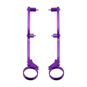 SU0003104 HCmotorku CNC Aluminum Remote Reservoir Shocks Bracket Mounting Clamps-Purple for Harley Touring ‘14-’24 Street Glide Road Glide Road King Electra Glide