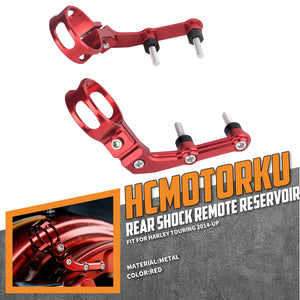 SU000603 HCmotorku Red Premium CNC Remote Reservoir Mounting Bracket for Harley Touring ‘14-Up