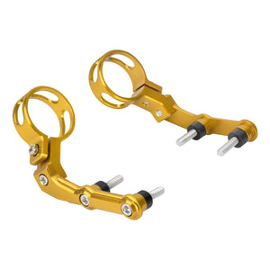 SU000604 HCmotorku Gold Premium CNC Remote Reservoir Mounting Bracket for Harley Touring ‘14-Up